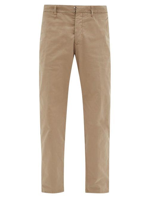 Matchesfashion.com J.w. Brine - Austin Straight Leg Cotton Blend Chino Trousers - Mens - Beige