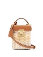 Matchesfashion.com Mark Cross - Grace Cube Mini Rattan Bag - Womens - Brown Multi