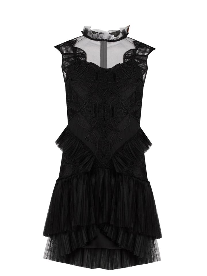 Jonathan Simkhai Ruffle-panel Guipure-lace Dress
