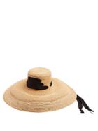 Lola Hats Espartina Laced-grosgrain Raffia Hat