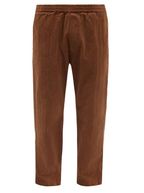 Barena Venezia - Bativoga Cotton-herringbone Trousers - Mens - Brown