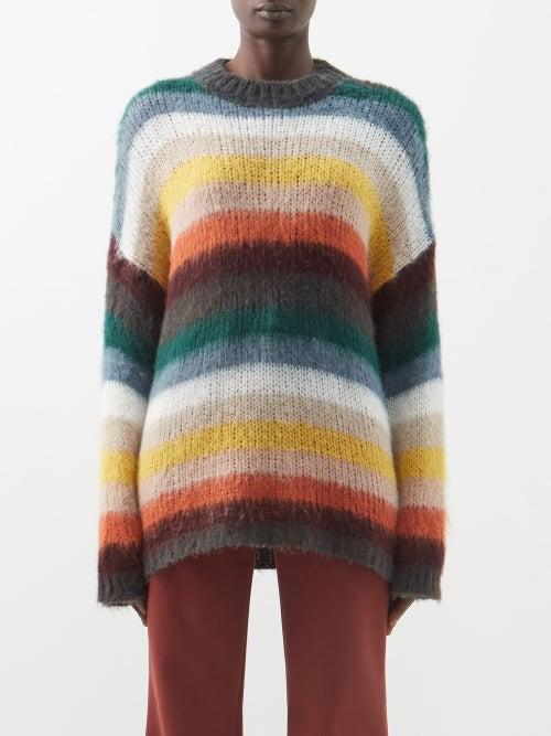 See By Chlo - Striped Drop-shoulder Sweater - Womens - Multi