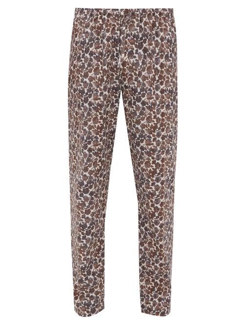 Matchesfashion.com Zimmerli - Light Magic Floral Print Pyjama Trousers - Mens - Brown Multi