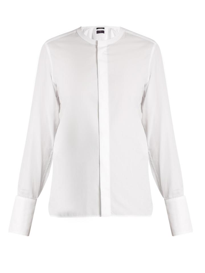 Y's By Yohji Yamamoto Collarless Cotton Shirt