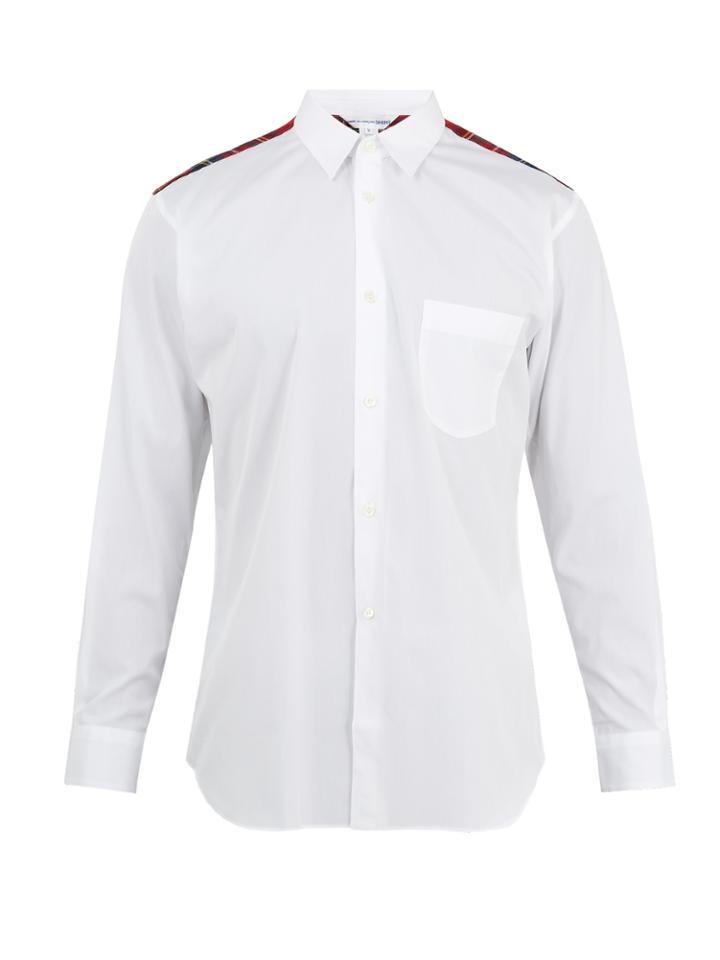 Comme Des Garçons Shirt Tartan-yoke Patch-pocket Cotton Shirt