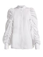 Jil Sander Ruched-sleeve Cotton Shirt