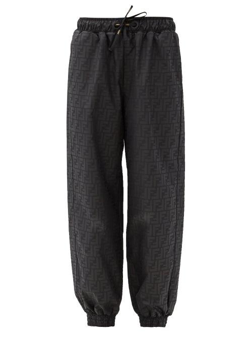 Matchesfashion.com Fendi - Ff-logo Technical-shell Track Pants - Womens - Black