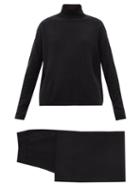 Allude - Cashmere Roll-neck Sweater And Trousers Set - Womens - Black