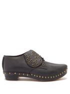 Maison Margiela - Eyelet Lace-up Leather Clogs - Mens - Black