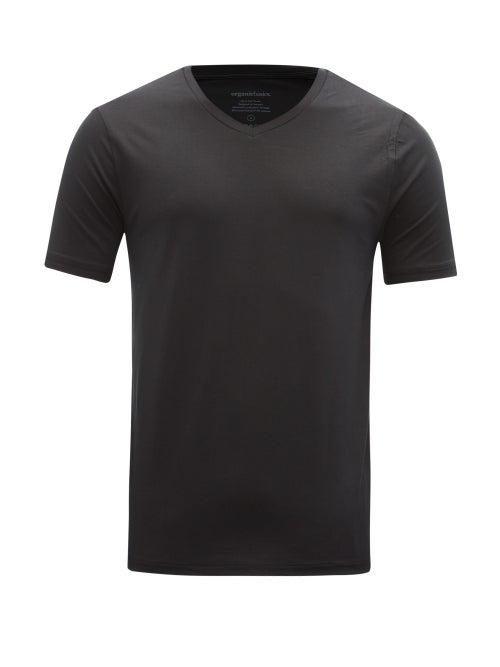 Matchesfashion.com Organic Basics - Soft Touch V Neck T Shirt - Mens - Black