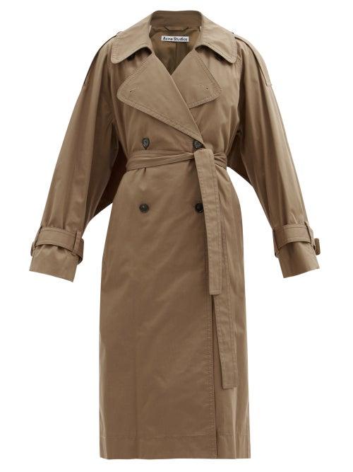 Matchesfashion.com Acne Studios - Chino Cape-back Cotton-blend Trench Coat - Womens - Beige