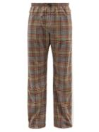 Ahluwalia - Akin Checked Cotton-blend Track Pants - Mens - Blue