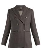 Matchesfashion.com Max Mara - Piombo Jacket - Womens - Grey Stripe