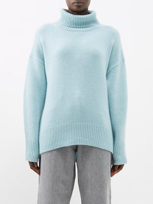 Arch4 - World's End Cashmere Roll-neck Sweater - Womens - Light Blue