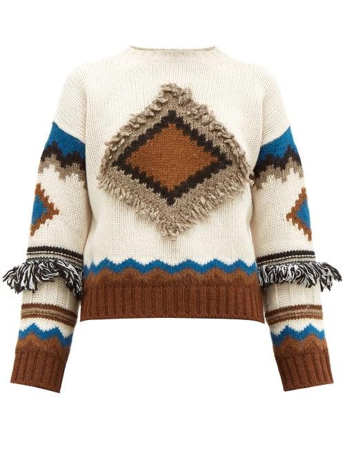 Matchesfashion.com Weekend Max Mara - Baita Sweater - Womens - Ivory Multi