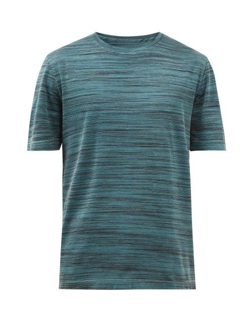 Missoni - Striped Cotton-jersey T-shirt - Mens - Green Multi