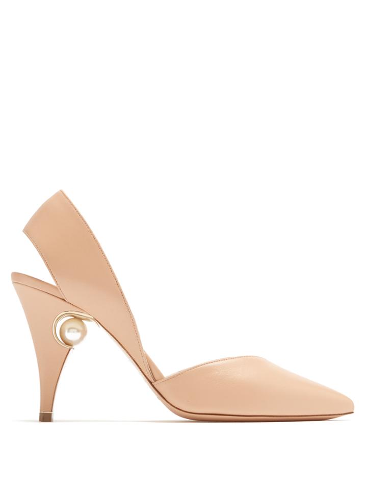 Nicholas Kirkwood Penelope Pearl-embellished Leather Pumps