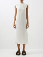 Raey - Pliss Silk-blend Shift Dress - Womens - Ivory