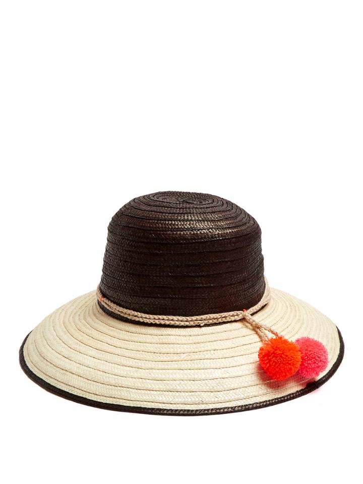 Sophie Anderson Palomino 2 Pompom-embellished Raffia Hat