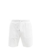 Matchesfashion.com Ralph Lauren Purple Label - Logo-embroidered Organic-cotton Terry Shorts - Mens - White
