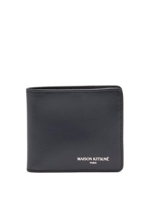 Matchesfashion.com Maison Kitsun - Bi Fold Leather Wallet - Mens - Black