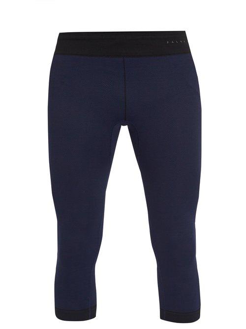 Matchesfashion.com Falke Ess - Cropped Performance Leggings - Mens - Navy