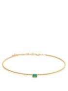 Matchesfashion.com Mukhi Sisters - Superhero Armour Emerald & 18kt Gold Choker - Womens - Green Gold