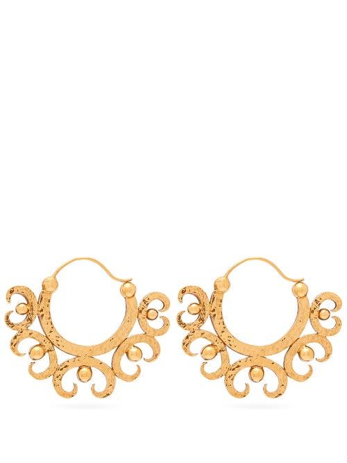 Matchesfashion.com Karry Gallery - Versaille Gold Plated Hoop Earrings - Womens - Gold