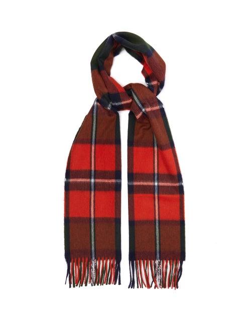 Matchesfashion.com A.p.c. - Annie Tartan Jacquard Lambswool Blend Scarf - Womens - Red Multi