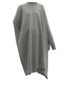 Matchesfashion.com Maison Margiela - Single Sleeve Wool Poncho - Womens - Grey