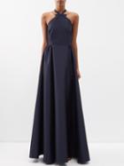 Bernadette - Jones Bow-appliqu Taffeta Gown - Womens - Navy