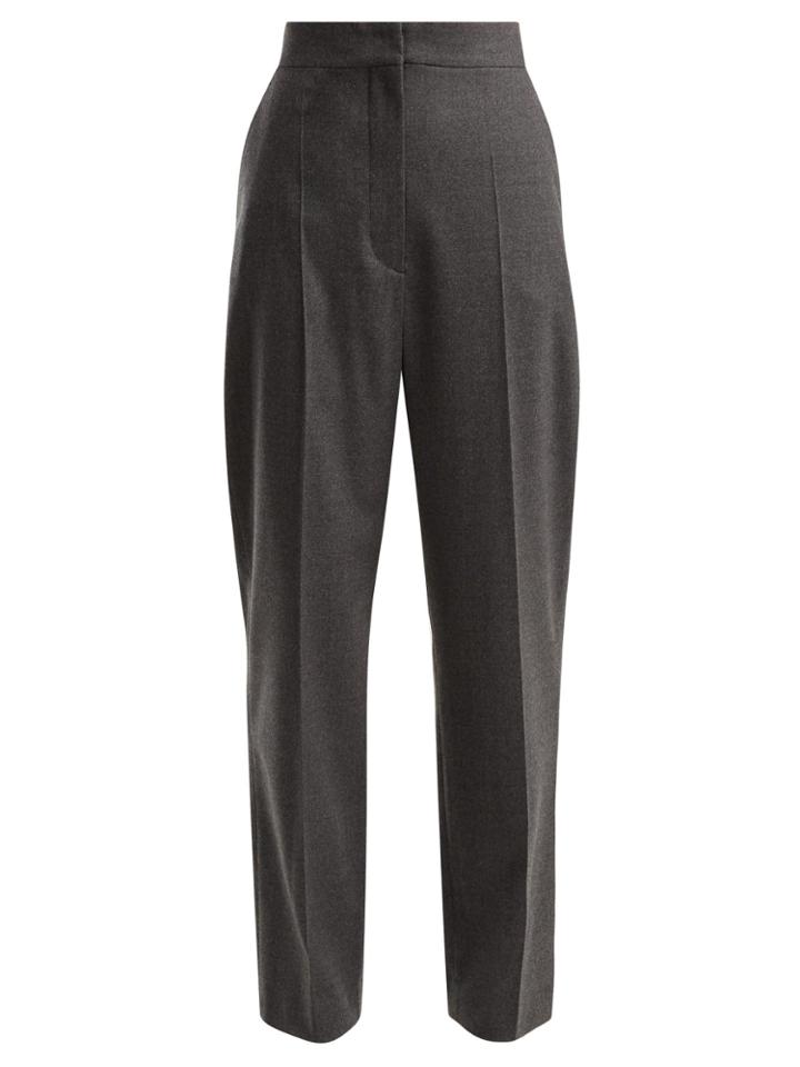 Joseph Haim Wool-blend Flannel Trousers