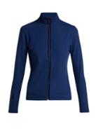 Matchesfashion.com Fendi - Logo Stretch Jersey Jacket - Womens - Navy