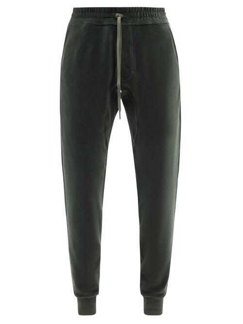 Tom Ford - Cotton-blend Velour Track Pants - Mens - Green