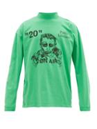 Matchesfashion.com Off-white - X Mirko Embroidered Logo Print Cotton T Shirt - Mens - Green Multi