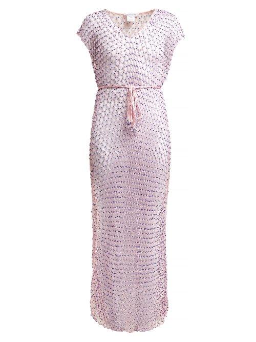 Matchesfashion.com My Beachy Side - Beaded Macram Cover Up - Womens - Pink