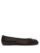Matchesfashion.com Maison Margiela - Tabi Split Toe Satin Ballet Flats - Womens - Black