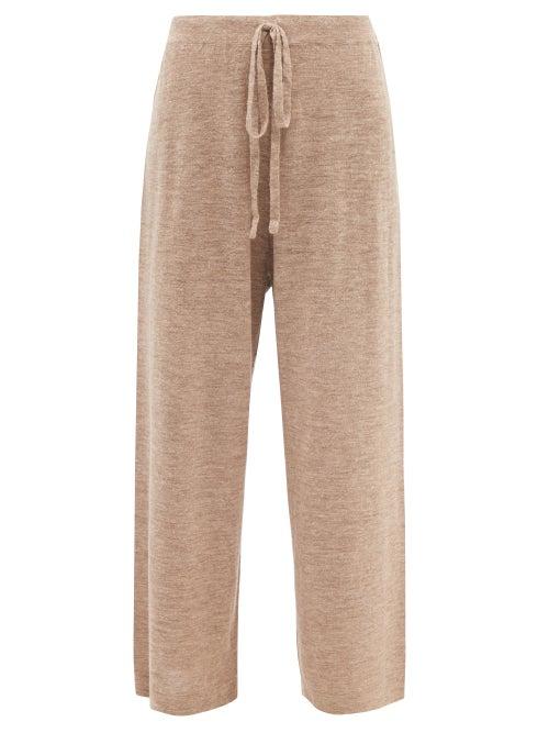 Lauren Manoogian - Facil Alpaca-blend Wide-leg Trousers - Womens - Light Brown