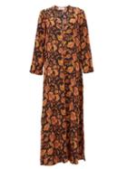 Matchesfashion.com Matteau - The Long Floral-print Silk Maxi Dress - Womens - Pink Print