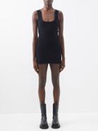 Wardrobe.nyc Wardrobe. Nyc - Scoop-neck Ribbed Cotton-blend Mini Dress - Womens - Black