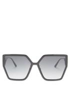 Matchesfashion.com Dior - 30montaigne Butterfly Acetate Sunglasses - Womens - Black Grey