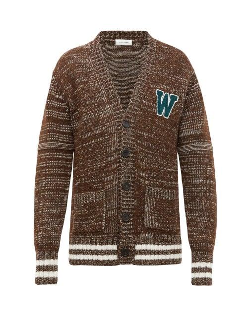 Matchesfashion.com Wales Bonner - Logo Appliqu Oversized Cardigan - Mens - Brown