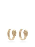 Matchesfashion.com Ferian - Lovers Knot 9kt Gold Hoop Earrings - Womens - Gold