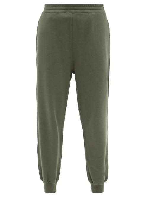 Alexander Mcqueen - Logo-print Cotton-jersey Track Pants - Womens - Khaki Multi