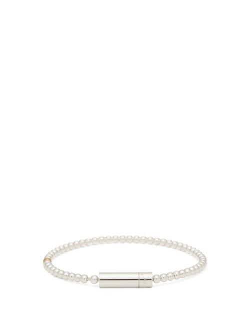 Matchesfashion.com Le Gramme - Gold And Sterling Silver Beaded Bracelet - Mens - Silver