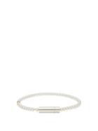 Matchesfashion.com Le Gramme - Gold And Sterling Silver Beaded Bracelet - Mens - Silver