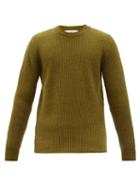 Matchesfashion.com Sfr - Leth Crew Neck Ribbed Knit Sweater - Mens - Green