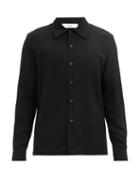 Matchesfashion.com Sfr - Rampoua Pleated-crepe Shirt - Mens - Black