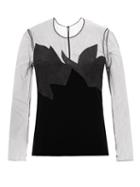 Tom Ford - Lace, Tulle And Velvet Top - Womens - Black