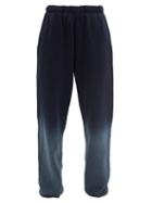 Matchesfashion.com Les Tien - Classic Ombr Fleeceback Cotton-jersey Track Pants - Womens - Navy